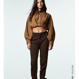 NWT Zara Draped Cropped Top